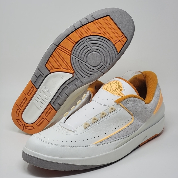 Nike Air Jordan 2 Retro Men Sz 17 Low Sail Melon Tint-Light Curry DV9956 118 New - Picture 1 of 9